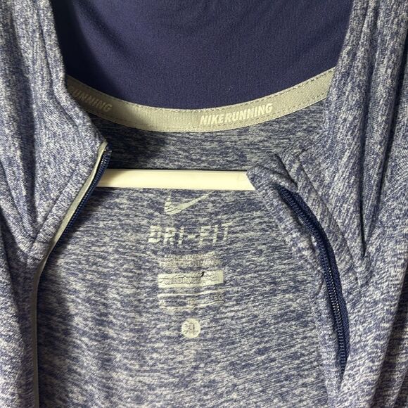 Nike Heathered Purple 1/4 Zip Pullover Thumbholes Size XL - Picture 3 of 10